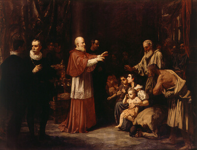 San Juan de Ribera evangelizando a los moriscos