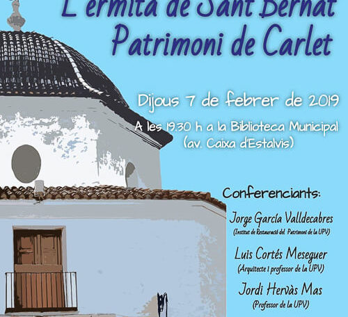 cartel de la coferencia sobre la Ermita de San Bernardo