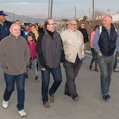 Autoridades civiles realizando la ruta bernardina el 10/02/2019